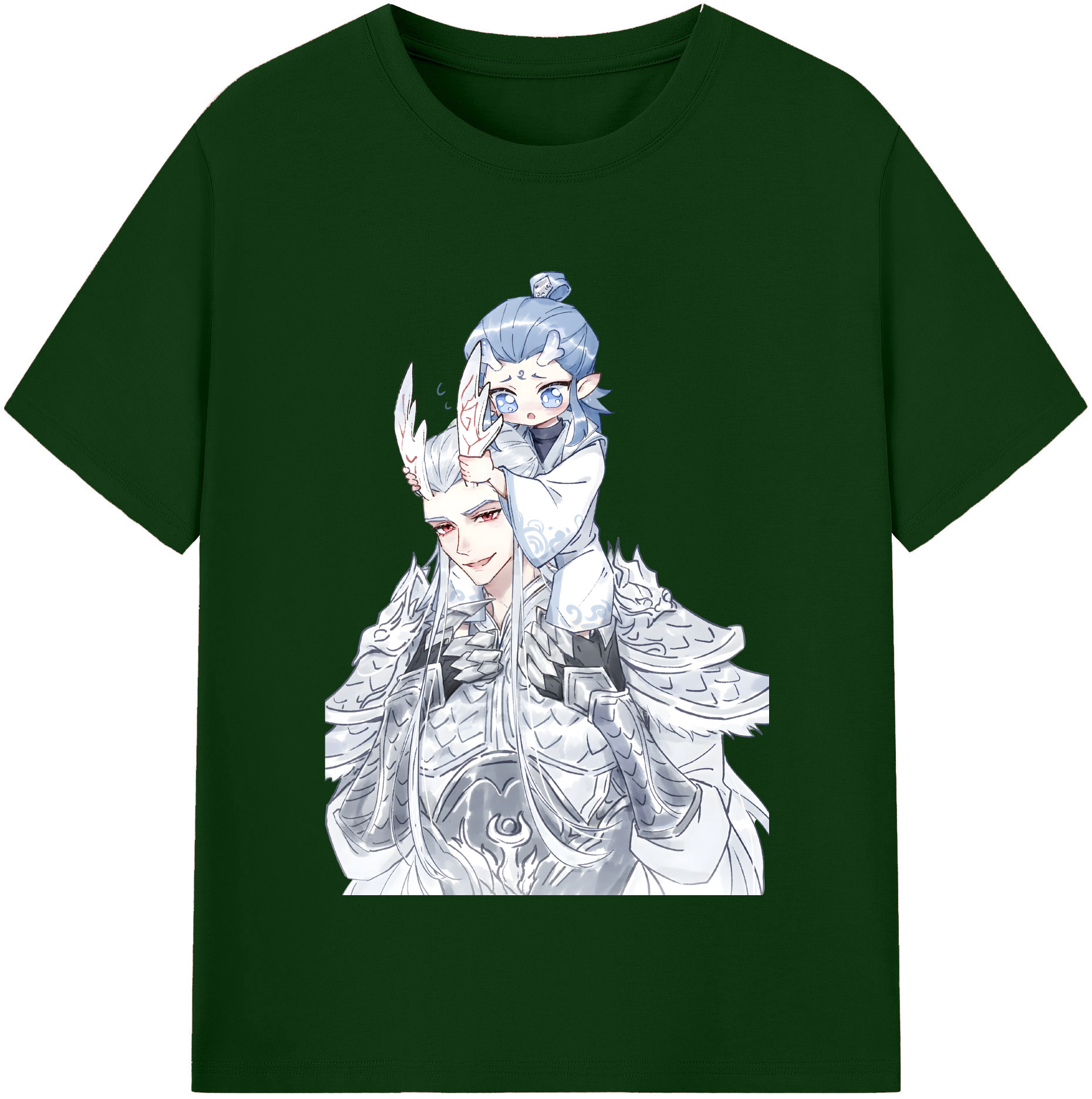 （画像用） Ne Zha 2 ナタ 魔童の大暴れ 綿100％半袖Tシャツ（フロントプリント）